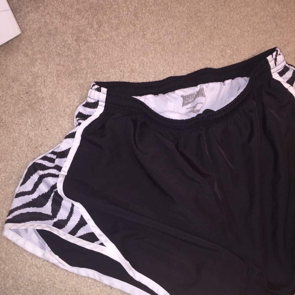 Zebra Paneled Athletic Shorts